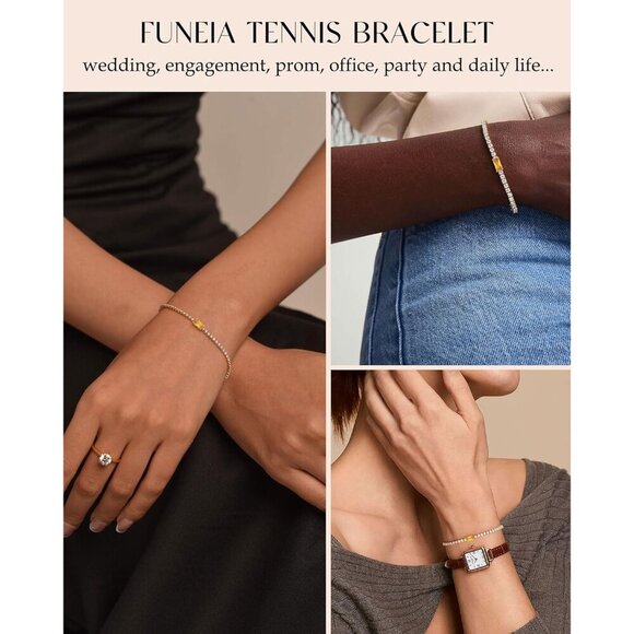 Trendy Adjustable Gold Birthstone Bracelets - Perfect Gift for Friends & Family main image 5